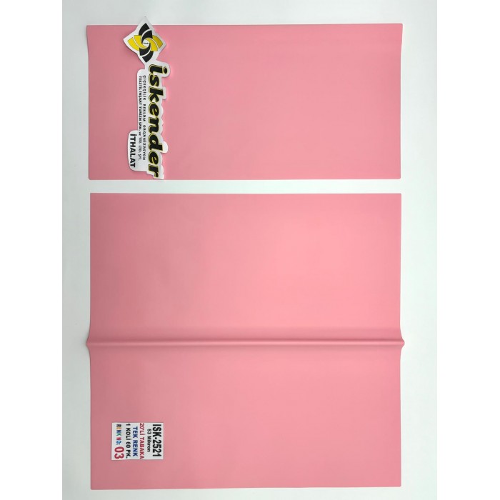 ISK-2521-03 PEMBE DÜZ RENK JELATİN