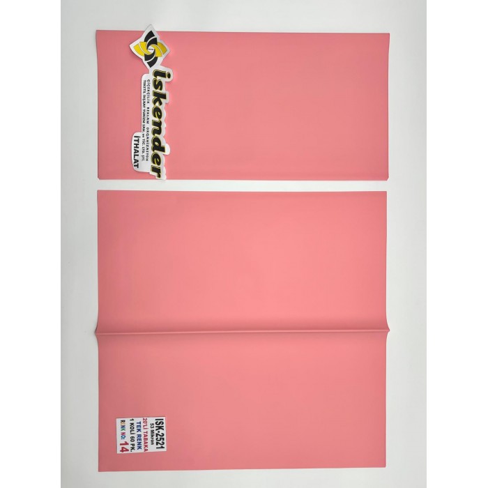 ISK-2521-14 ORTA PEMBE DÜZ RENK JELATİN
