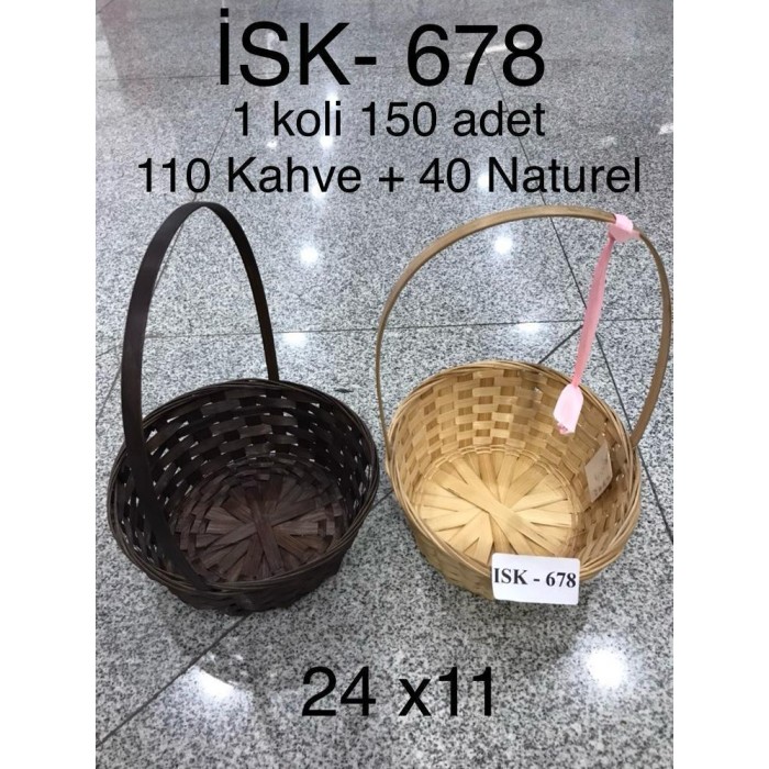 ISK-678 KAHVE NATUREL SEPET 1 KOLİ 150 Adet.