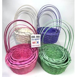 ISK-660 5'li RENKLİ SEPET 1 KOLİ 36 TAKIM