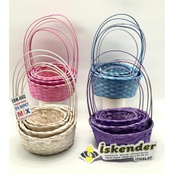 ISK-660 5'li RENKLİ SEPET 1 KOLİ 36 TAKIM