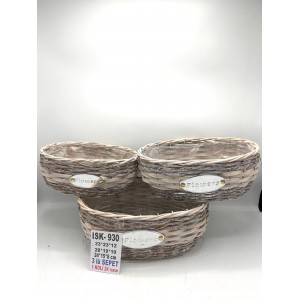 ISK-930 3'LÜ LÜX ÖRME SEPET 1 KOLİ 24 TAKIM 