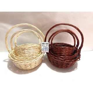 ISK-935 3'LÜ KAHVE - NATUREL SEPET 1 KOLİ 28 TAKIM 