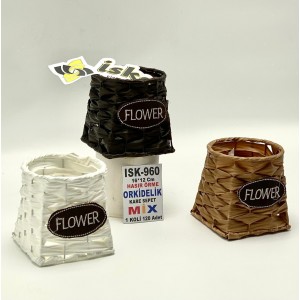 ISK-960 KARE ORKİDELİK MİX SEPET 1 KOLİ 120 ADET 