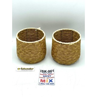 ISK-961 NATUREL ORKİDELİK SEPET 1 KOLİ 140 ADET 