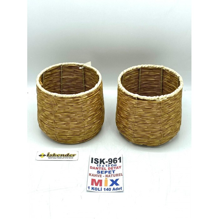 ISK-961 NATUREL ORKİDELİK SEPET 1 KOLİ 140 ADET 