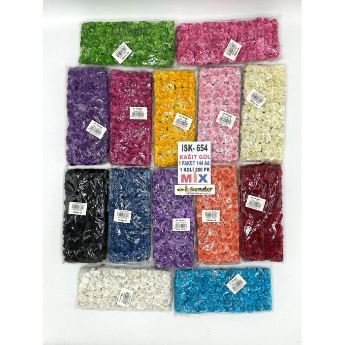 ISK-654 144'lü KAĞIT GÜL 1 KOLİ 200 PK.