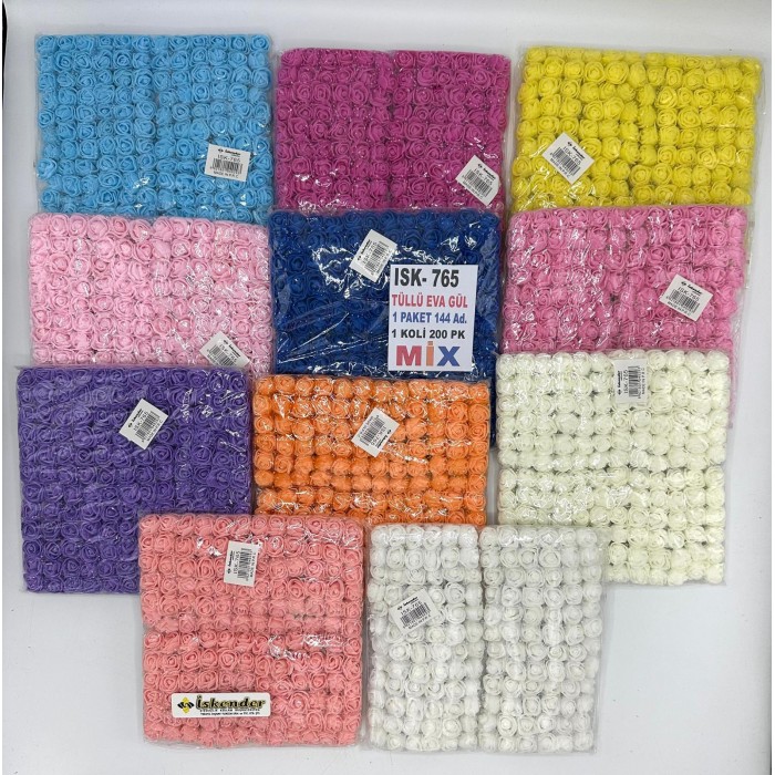ISK-765 TÜLLÜ EVA GÜL 1 KOLİ 200 PK 