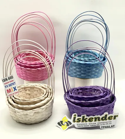 5`Lİ RENKLİ SEPET 